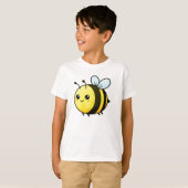 Cute Kawaii Bumblebee Cartoon Kids T-Shirt (Voorkant volledig)