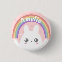 Cute Kawaii Bunny and Rainbow Personalized