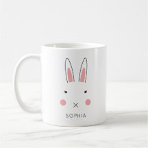 Cute Kawaii Bunny Face Custom Name Paaster