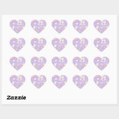 Cute Kawaii Bunny Heart Moon Pattern Hart Sticker (Vel)