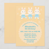 Cute Kawaii Bunny Rabbit Ballerina Girl Birthday Kaart (Voorkant / Achterkant)