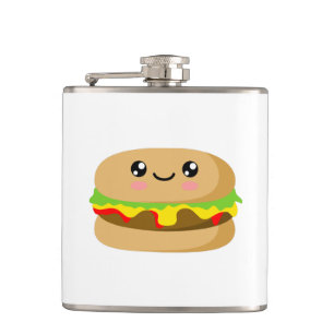 Cute Kawaii burger. Heupfles