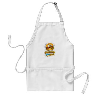 Cute Kawaii Burger Karakter T-Shirt Ontwerp Standaard Schort