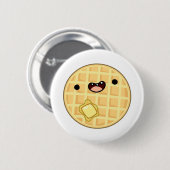 Cute Kawaii Butter Waffle Ronde Button 5,7 Cm (Voorkant /achterkant)