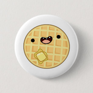 Cute Kawaii Butter Waffle Ronde Button 5,7 Cm