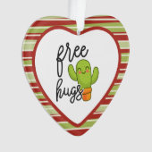 Cute Kawaii cactus free hugs Ornament (voorkant)