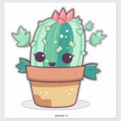 Cute kawaii cactus sticker (Vel)
