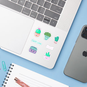 Cute Kawaii Cactuses Sticker