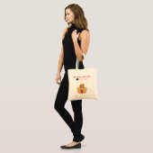 Cute kawaii capybara cartoon ontwerp tote bag (Voorkant (model))