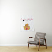 Cute kawaii capybara cartoon ontwerp wandkleed (In situ)