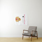 Cute kawaii capybara cartoon ontwerp wandkleed (In Situ (horizontaal))