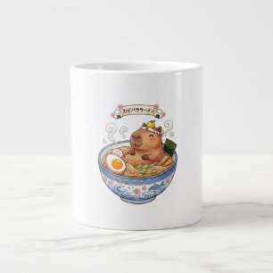 Cute Kawaii Capybara Ramen Kom Bowl Anime Koffiemo Grote Koffiekop