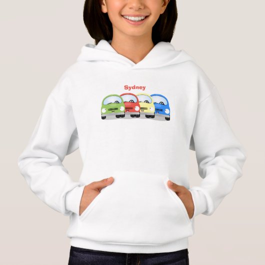 Cute kawaii cars cartoon illustratie (Voorkant)