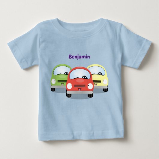 Cute kawaii cars cartoon illustratie (Voorkant)