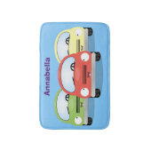 Cute kawaii cars cartoon illustratie badmat (Voorkant Verticaal)