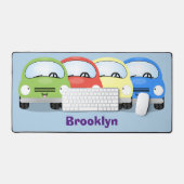 Cute kawaii cars cartoon illustratie bureaumat (Keyboard & Muis)