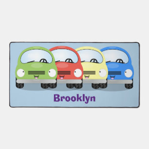 Cute kawaii cars cartoon illustratie bureaumat