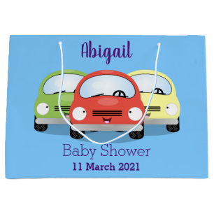 Cute kawaii cars cartoon illustratie groot cadeauzakje