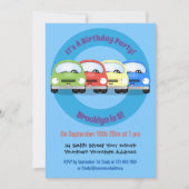 Cute kawaii cars cartoon illustratie kaart (Voorkant)