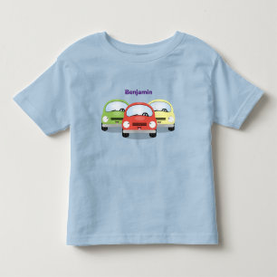 Cute kawaii cars cartoon illustratie kinder shirts