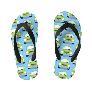 Cute kawaii cars cartoon illustratie kinder teenslippers