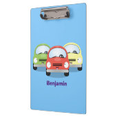 Cute kawaii cars cartoon illustratie klembord (Links)