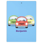 Cute kawaii cars cartoon illustratie klembord (Achterkant)