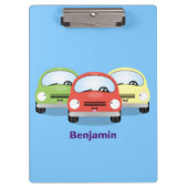 Cute kawaii cars cartoon illustratie klembord (Voorkant)