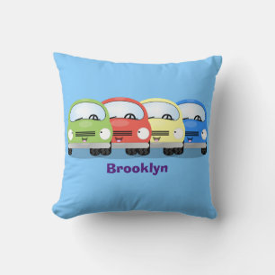 Cute kawaii cars cartoon illustratie kussen