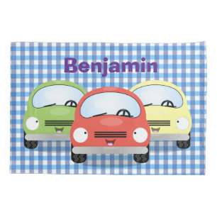 Cute kawaii cars cartoon illustratie kussensloop