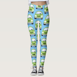 Cute kawaii cars cartoon illustratie leggings