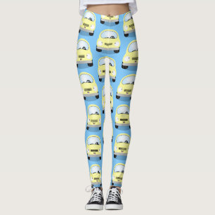 Cute kawaii cars cartoon illustratie leggings