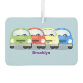 Cute kawaii cars cartoon illustratie luchtverfrisser (Achterkant)