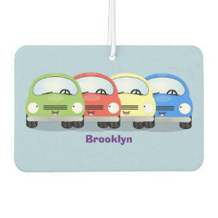Cute kawaii cars cartoon illustratie luchtverfrisser