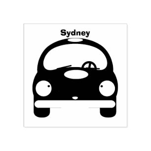 Cute kawaii cars cartoon illustratie rubberstempel