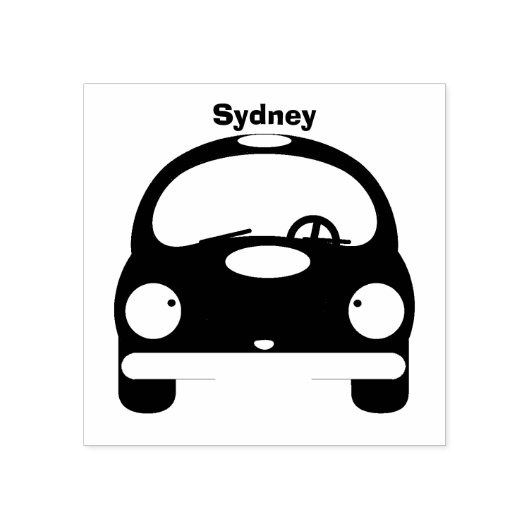 Cute kawaii cars cartoon illustratie rubberstempel (Afrduk)