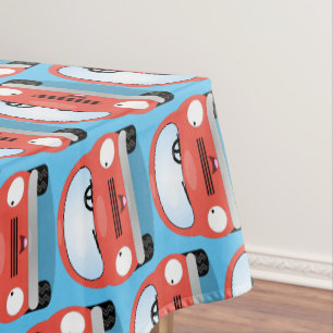 Cute kawaii cars cartoon illustratie tafelkleed