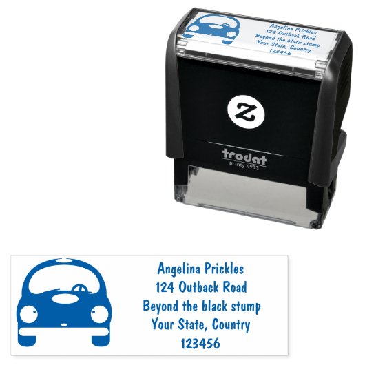 Cute kawaii cars cartoon illustratie  zelfinktende stempel (In situ)