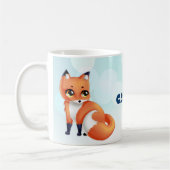 Cute Kawaii cartoon fox Koffiemok (Links)