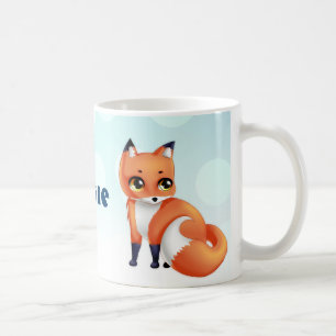 Cute Kawaii cartoon fox Koffiemok