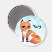 Cute Kawaii cartoon fox Magneet (Voorkant / Achterkant)