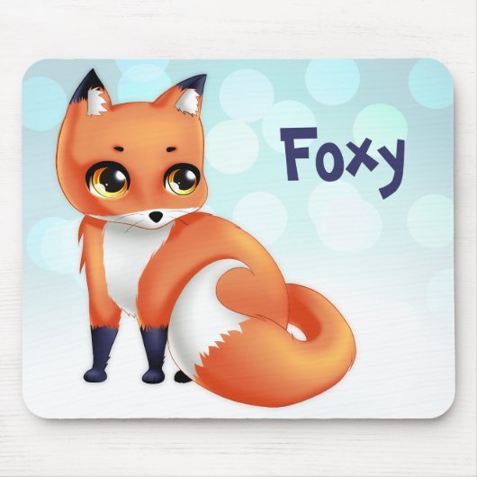 Cute Kawaii cartoon fox Muismat (Voorkant)