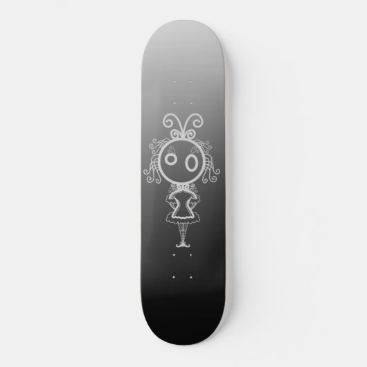 Cute Kawaii Cartoon Girl Persoonlijk Skateboard (Voorkant)