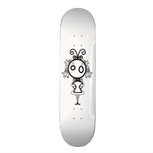 Cute Kawaii Cartoon Girl Skateboard