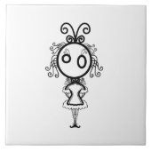 Cute Kawaii Cartoon Girl Tegeltje (Voorkant)