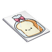 Cute Kawaii Cartoon Illustration of Sliced Bread  Notitieboek (Rechterzijde)