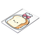 Cute Kawaii Cartoon Illustration of Sliced Bread  Notitieboek (Linkerzijde)