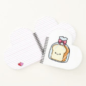Cute Kawaii Cartoon Illustration of Sliced Bread  Notitieboek (Binnen)