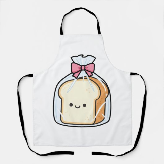 Cute Kawaii Cartoon Illustration of Sliced Bread  Schort (Voorkant)