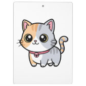 Cute Kawaii Cartoon Kitten Mascot Klembord (Achterkant)